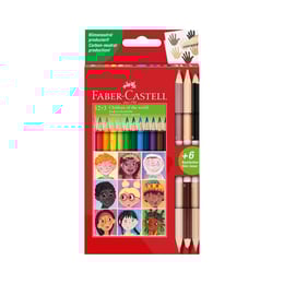 Faber-Castell Цветни моливи Triangular моливи, 12 стандартни и 3 телесни цвята