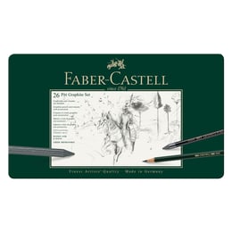 Faber-Castell Комплект моливи Pitt Graphite, 26 броя в метална кутия