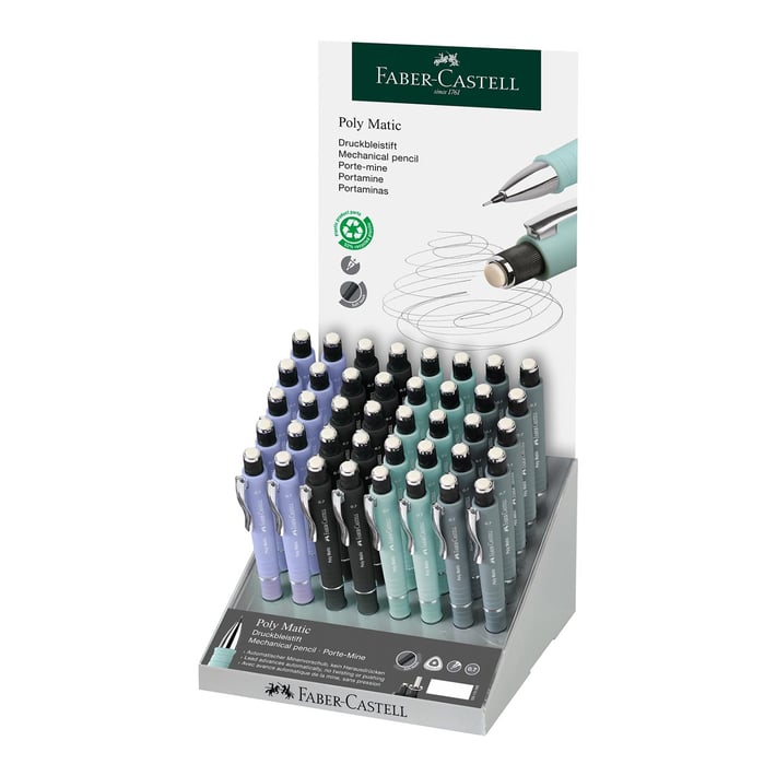 Faber-Castell Автоматичен молив Poly Matic, 0.7 mm, 40 броя в дисплей