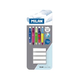 Milan Гума за автоматичен молив Capsule, 2B, 4 броя в блистер, опаковка 24