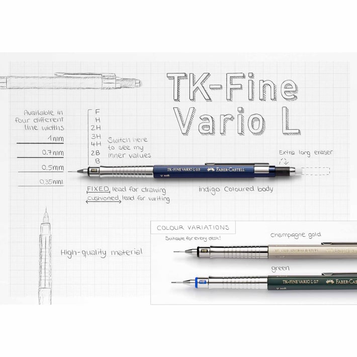 Faber-Castell Автоматичен молив TK-Fine Vario L, 1 mm, цвят шампанско