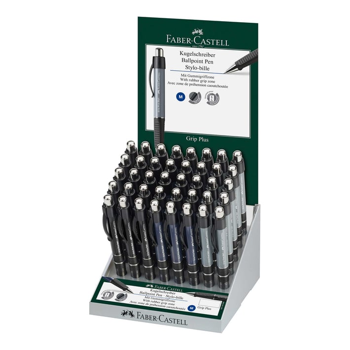 Faber-Castell Химикалка Grip Plus, автоматична, 40 броя в дисплей