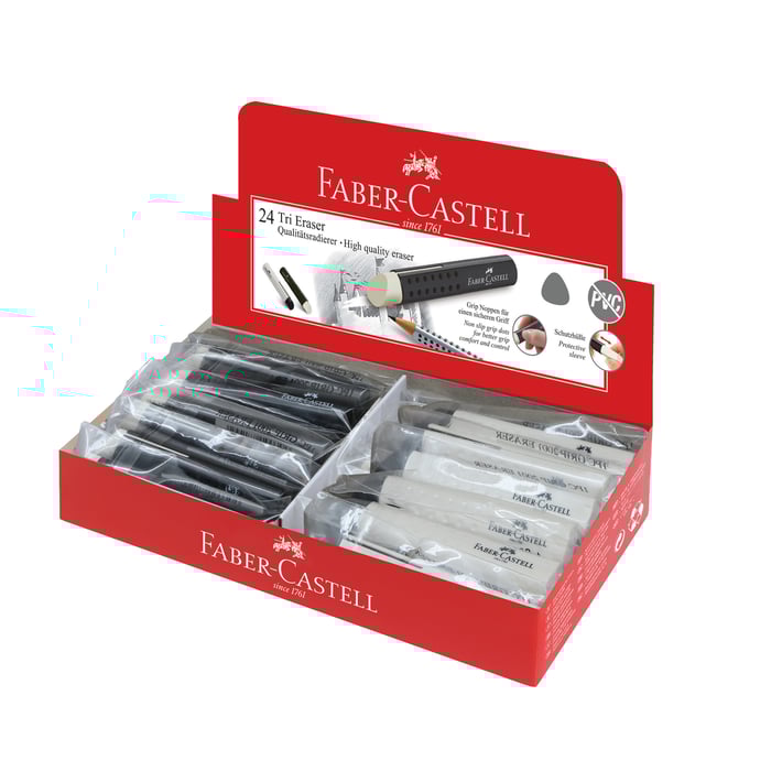 Faber-Castell Гума Tri, бяло и черно