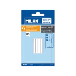 Milan Гума за автоматичен молив PL1, 4 броя в блистер, опаковка 24