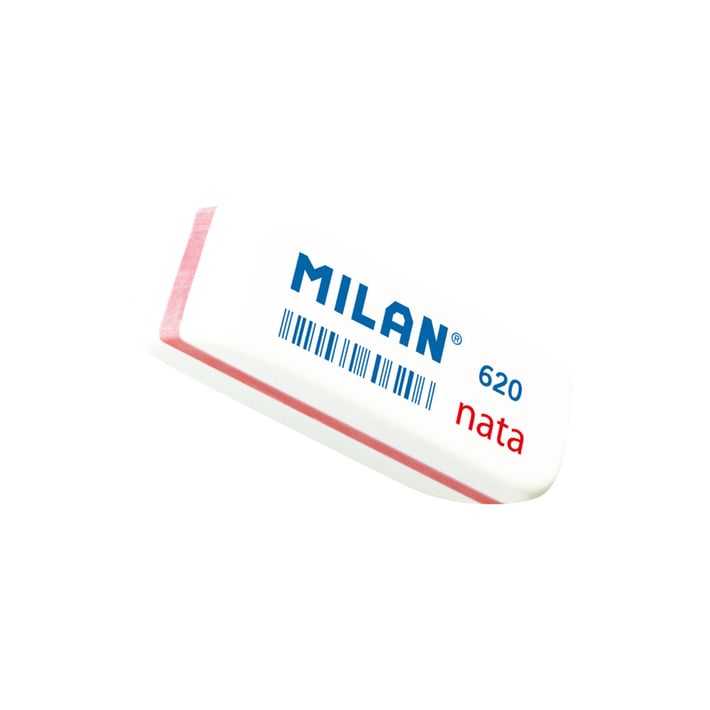 Milan Гума за молив 620 Nata, малка, бяла, 500 броя