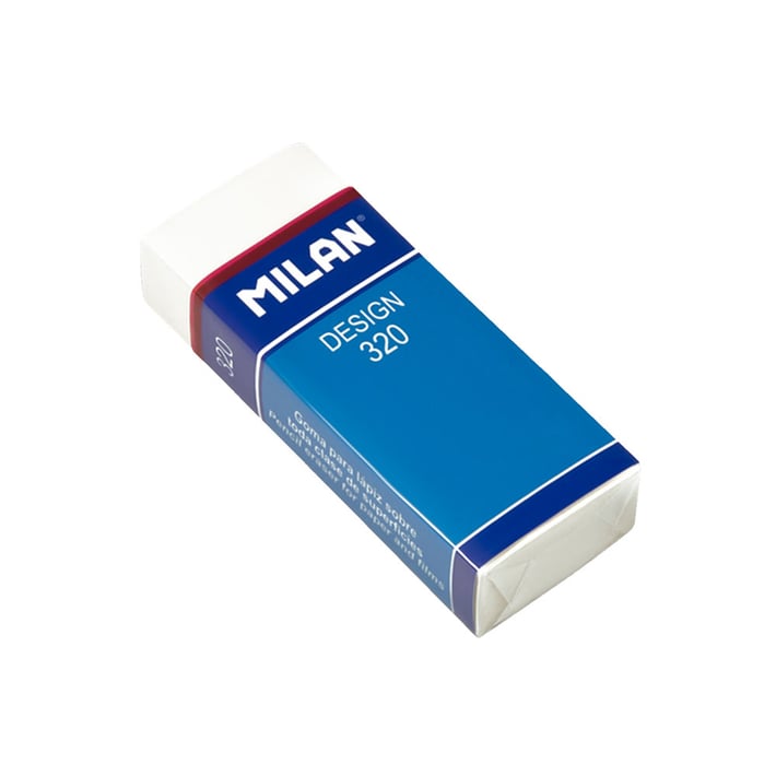 Milan Гума за молив Design 320, бяла, 500 броя