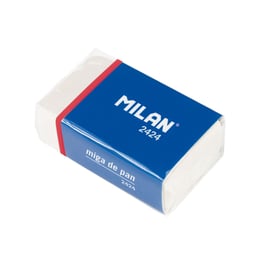 Milan Гума за молив Miga De Pan 2424, синтетична, бяла, 600 броя