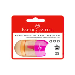 Faber-Castell Острилка Trend Combi, с гума, розова, в блистер