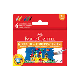 Faber-Castell Темперни бои, 15 ml, 6 цвята, в бурканчета
