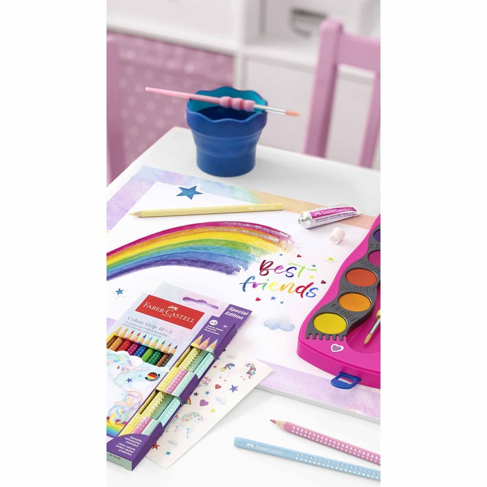 Faber-Castell Лепило Glitter Rainbow, 12 ml, 2 броя блистер