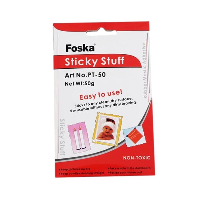 Foska Самозалепваща се гума Tack-It, 50 g