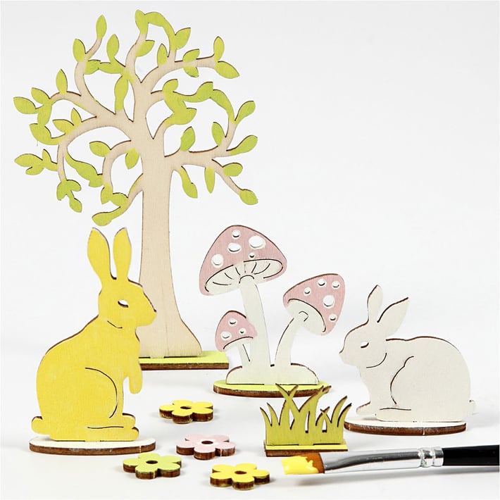 Creativ Company Шаблон Дърво и зайци, 15.5 х 17 cm