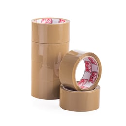 Top Office Тиксо, опаковъчно, 48 mm x 66 m, кафяво, 6 броя
