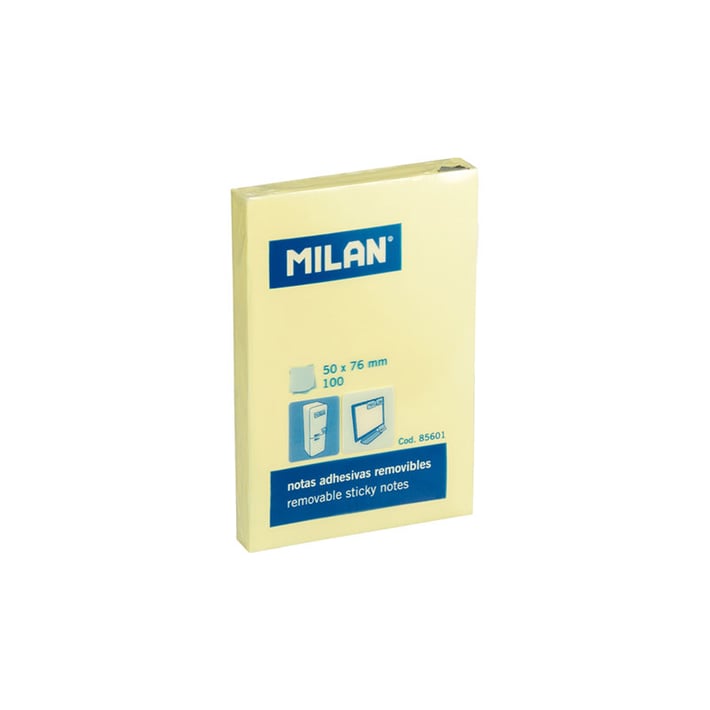 Milan Самозалепващи листчета, 50 x 76 mm, 100 листа, опаковка 10
