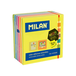 Milan Самозалепващи листчета Neon, 76 x 76 mm, 400 листа, опаковка 6