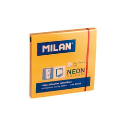 Milan Самозалепващи листчета, 76 x 76 mm, оранжеви, 100 листа, опаковка 10