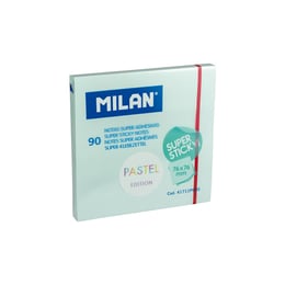 Milan Самозалепващи листчета Super Sticky, 76 x 76 mm, сини, 90 листа, опаковка 10