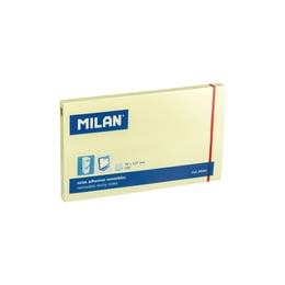 Milan Самозалепващи листчета, 76 x 127 mm, жълти, 100 листа, опаковка 10