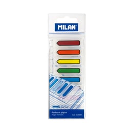 Milan Самозалепващи индекси, PVC, с форма на стрелка, 8 цвята, 120 броя, опаковка 24