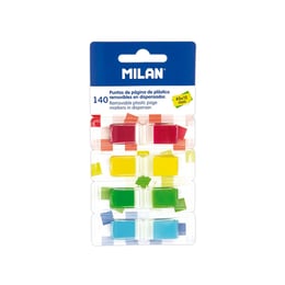 Milan Самозалепващи индекси, PVC, 4 цвята, 140 броя, опаковка 24