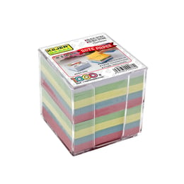 KEJEA Хартиено кубче, 75 x 75 mm, цветно, 1000 листа, с пластмасова поставка