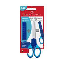 Faber-Castell Ножица Grip, детска, синя, в блистер