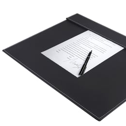 Foska Подложка за бюро, кожена, 60 х 40 cm, черна