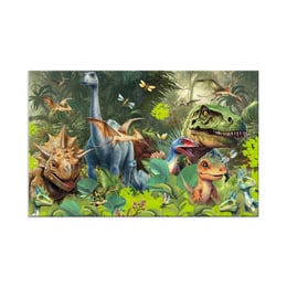 Herma Подложка за бюро Dino World, двустранна, 55 х 35 cm, на динозаври