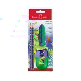 Faber-Castell Молив Динозавър, 2 броя, с гума и острилка