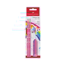 Faber-Castell Молив Еднорог, НВ, 2 броя, с гума, розов