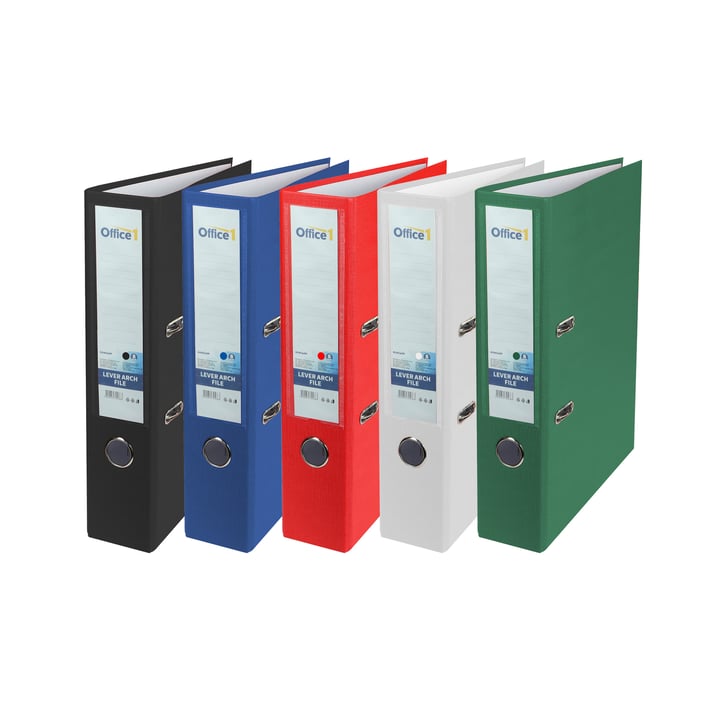 Office 1 Класьор, 8 cm, PVC, без метален кант, черен