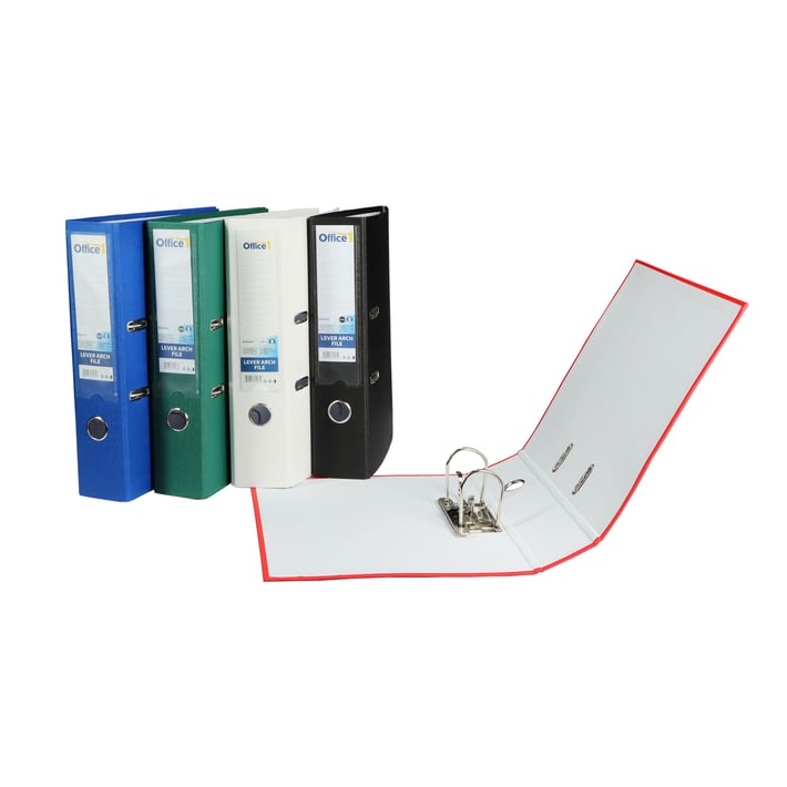 Office 1 Класьор, 8 cm, PVC, без метален кант, черен