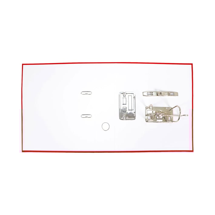 Top Office Класьор, 8 cm, PP, несглобен, червен, 50 броя
