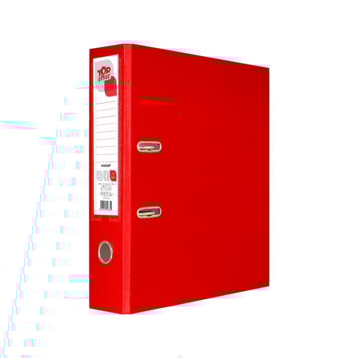 Top Office Класьор, 8 cm, PP, червен