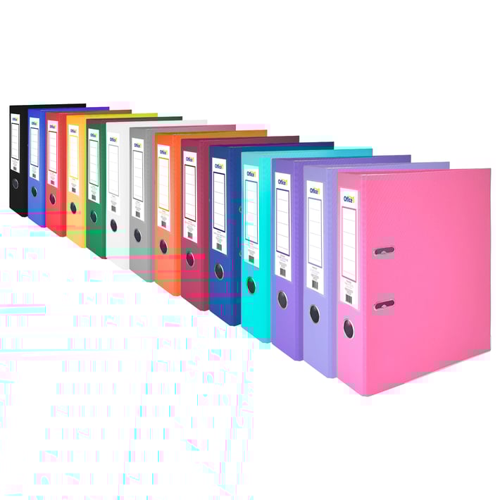 Office 1 Класьор, 8 cm, PP, с метален кант, черен
