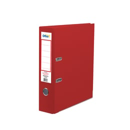 Office 1 Класьор, 8 cm, PP, с метален кант, червен