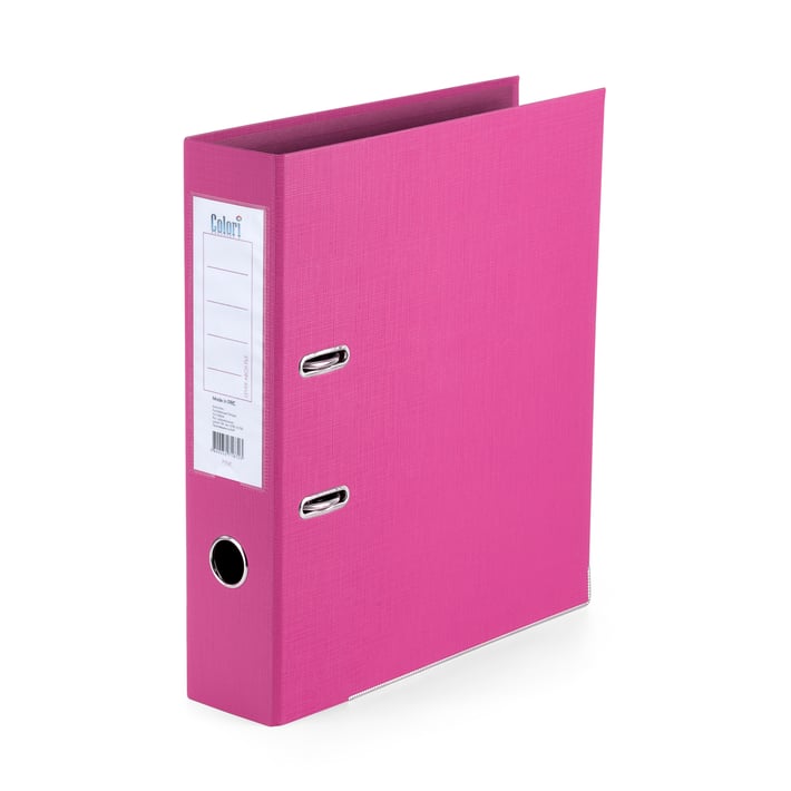 Colori Класьор, 8 cm, PP, с метален кант, розов