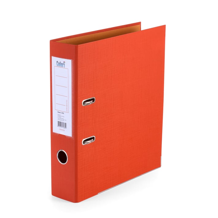 Colori Класьор, 8 cm, PP, с метален кант, оранжев