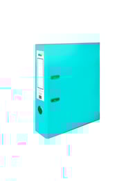 Office 1 Класьор, 8 cm, PP, с метален кант, несглобен, аквамарин, 50 броя