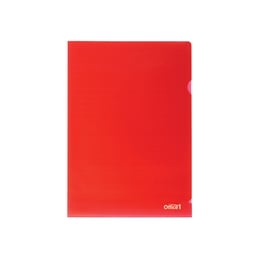 Office 1 Superstore Джоб за документи, L-образен, A4, 90 µm, червен, 10 броя