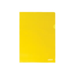 Office 1 Superstore Джоб за документи, L-образен, A4, 90 µm, жълт, 10 броя