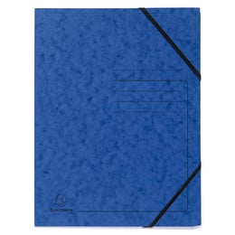 Exacompta Папка, картонена, с ластик, синя