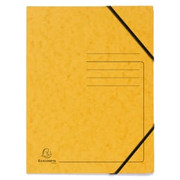 Exacompta Папка, картонена, с ластик, жълта