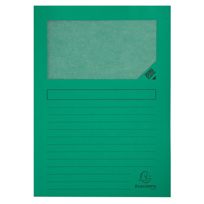 Exacompta Папка за картотека, L-образна, с прозорец, 120 g/m2, 22 x 31 cm, асорти, 10 броя