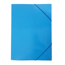Папка, картонена, с ластик, UV лак, 350 g/m2, синя