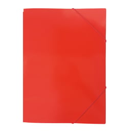 Папка, картонена, с ластик, UV лак, 350 g/m2, червена