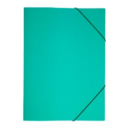 Папка, картонена, с ластик, UV лак, 350 g/m2, зелена