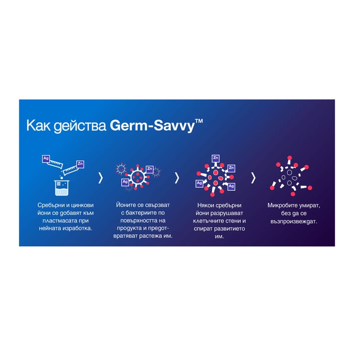 Rapesco Клипборд Germ-Savvy, PP, с капак, черен