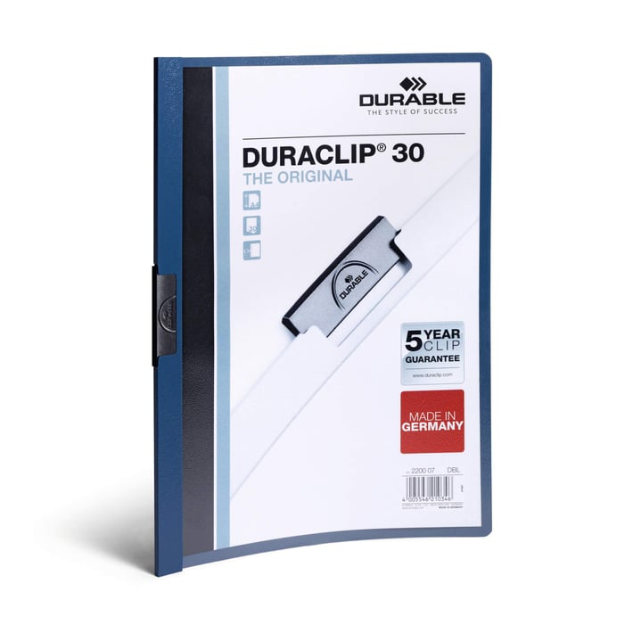 Durable Папка Duraclip 30, A4, тъмносиня