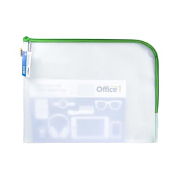 Office 1 Папка Versatile, A4+, с цип, зелена